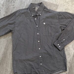 Cinch Men's Black and White Geometric Shirt